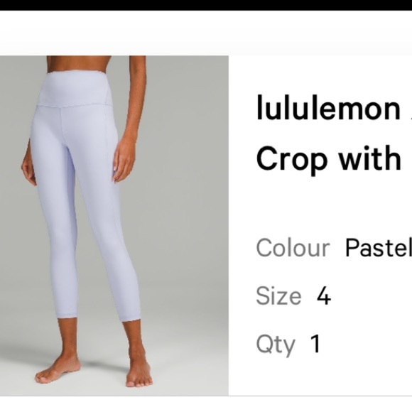 lululemon Align™ High-Rise Crop with Pockets 23" size 4​ - Picture 1 of 6